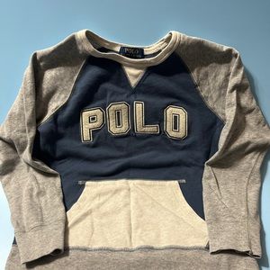 Nice Polo Sweatshirt type sweater. Small holes in front.